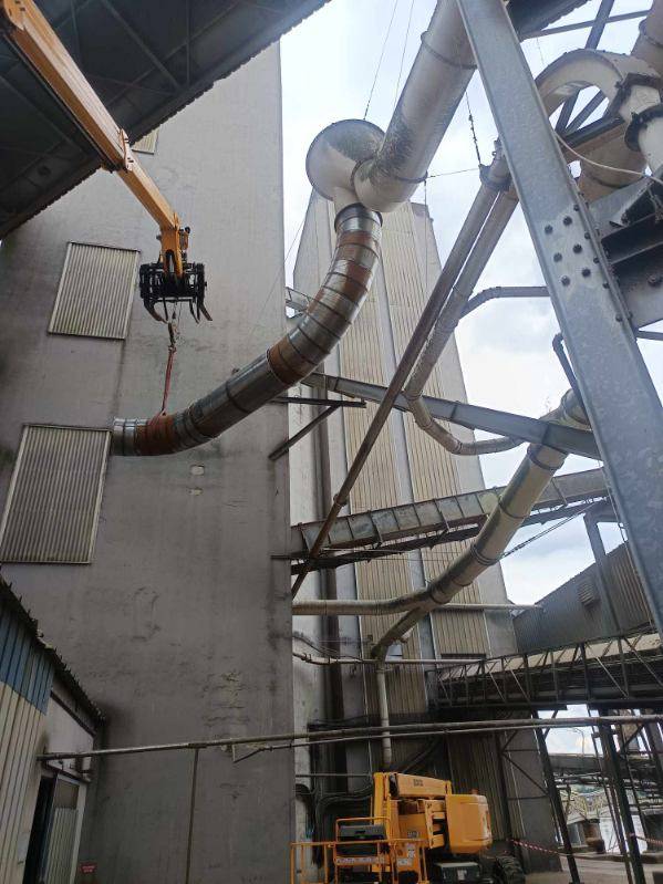 Fabrication de gaines d'aspiration pour fosse à silo de blé Dieppedalle à côté de Rouen